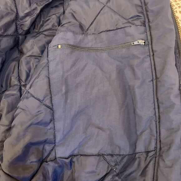 Vintage Dallas Cowboys NFL Jacket Big Logo Starter Gray White Blue *broken zip - Picture 7 of 13